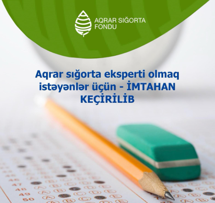 Aqrar Sığorta eksperti olmaq istəyənlər üçün imtahan keçirilib