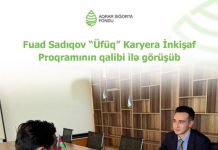 ASF sədri “Üfüq” karyera programının qalibləri ilə görüşüb