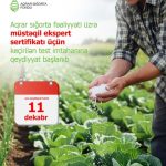 Aqrar sığorta eksperti olmaq istəyənlərin nəzərinə!