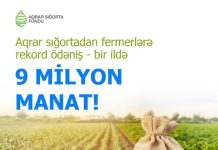 Aqrar Sığorta Fondu fermerlərə 9 milyon manat sığorta ödənişi edib