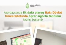 Azərbaycanda ilk dəfə olaraq Bakı Dövlət Universitetində aqrar sığorta fənninin tədrisi başlanıb