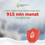 Aqrar Sığorta Fondu şaxtavurmaya görə 915 min manat zərər ödənişləri edib