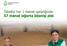 Aqrar sığorta ödənişi: Fermer ödədiyi hər 1 manat sığorta haqqı qarşılığında 57 manat təzminat aldı