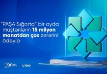 “PAŞA Sığorta” iyulda müştərilərinə 15 milyon manatdan çox ödəniş edib